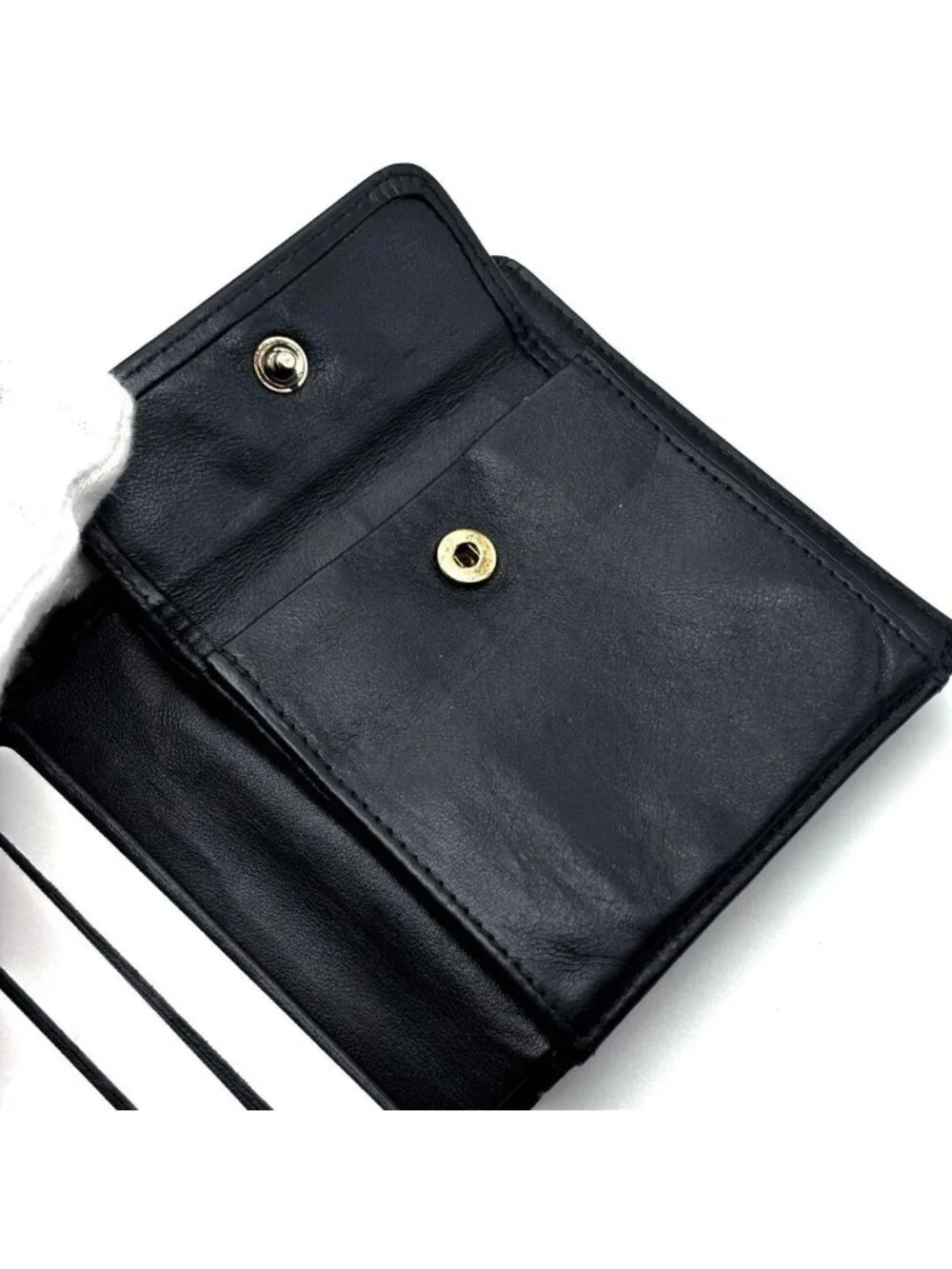 Chanel Wallet Coco Stitch Caviar Bifold Compact